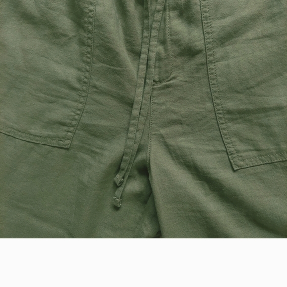 GAP Linen Blend Ankle Length Drawstring Cargo Pants ~ Size Small - Picture 5 of 7